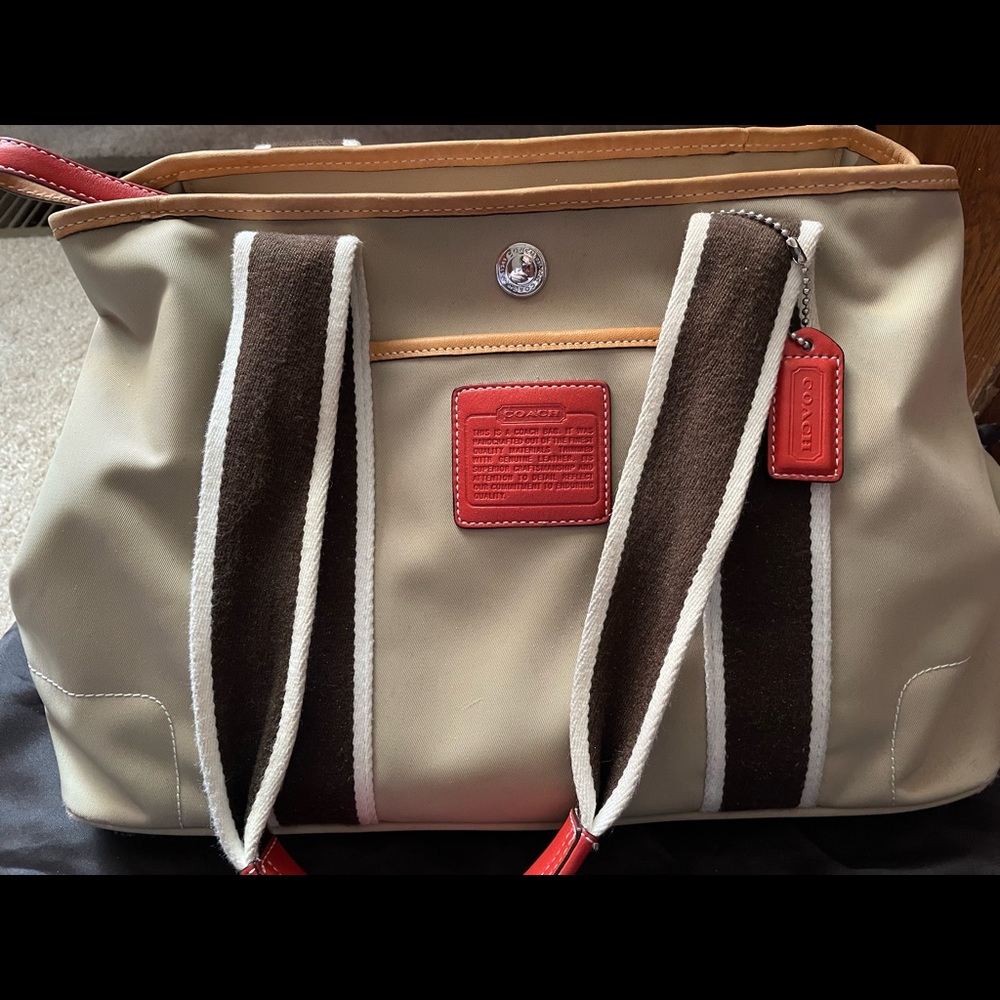 COACH nylon tote bag